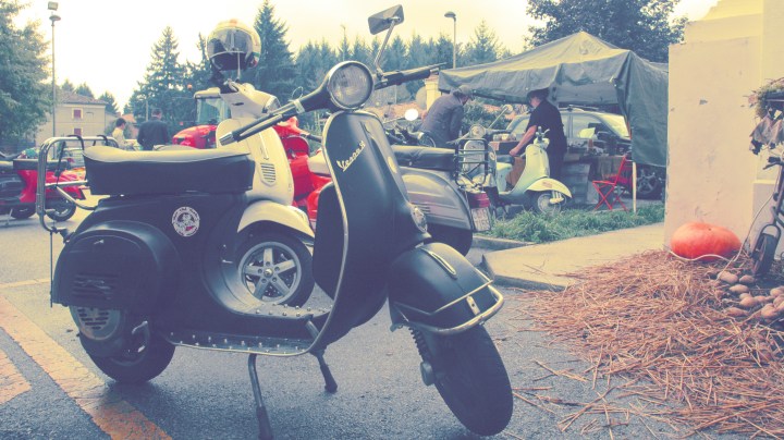 Another Vespa in a bikers' meeting on the Montello